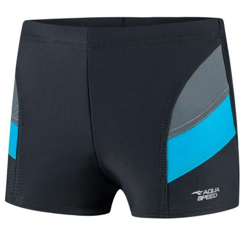 AQUA SPEED Andy Grey/Blue zēnu peldbikses