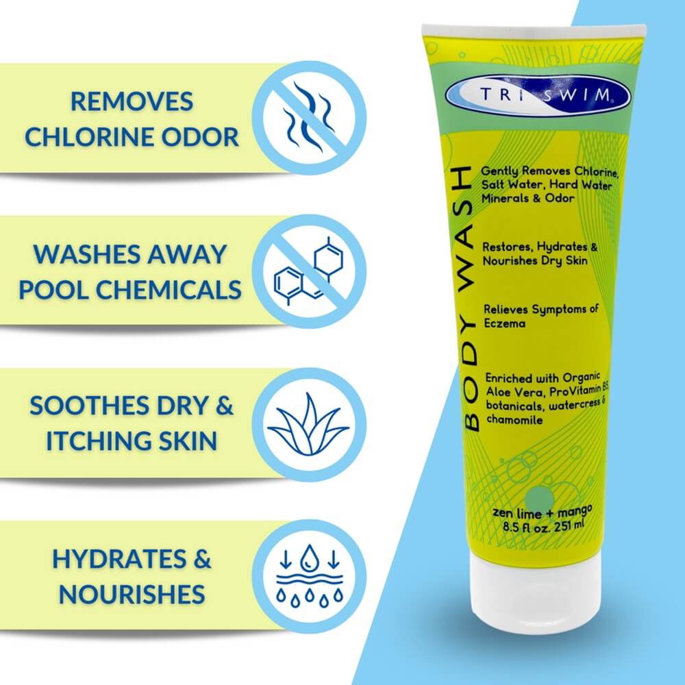 TRISWIM Chlorine Removing Body Wash For Swimmers Lime Mango (251ml) dušas želeja