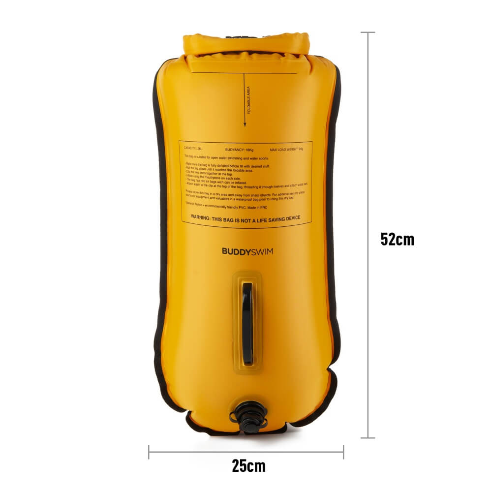 BUDDYSWIM Dry Bag Buoy CSW 28L Yellow boja