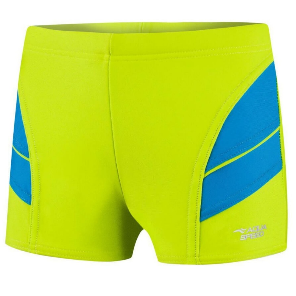 AQUA SPEED Andy Lime/Blue zēnu peldbikses