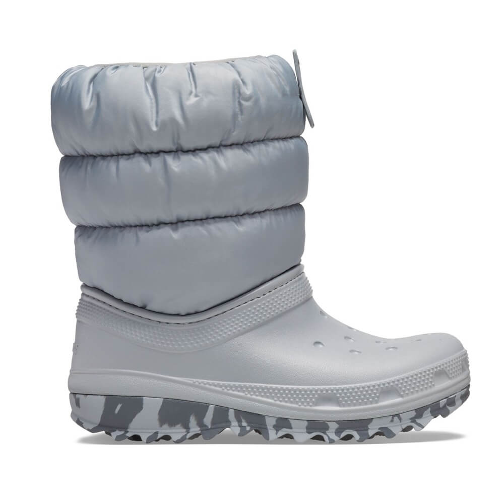 Crocs™ Classic Neo Puff Light Grey bērnu zābaki
