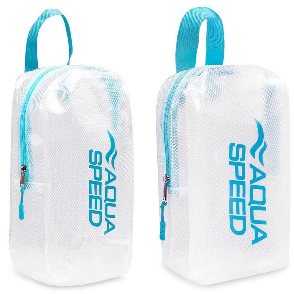 AQUA SPEED Turquoise/Transparent sausā somiņa slapjiem peldēšanas piederumiem