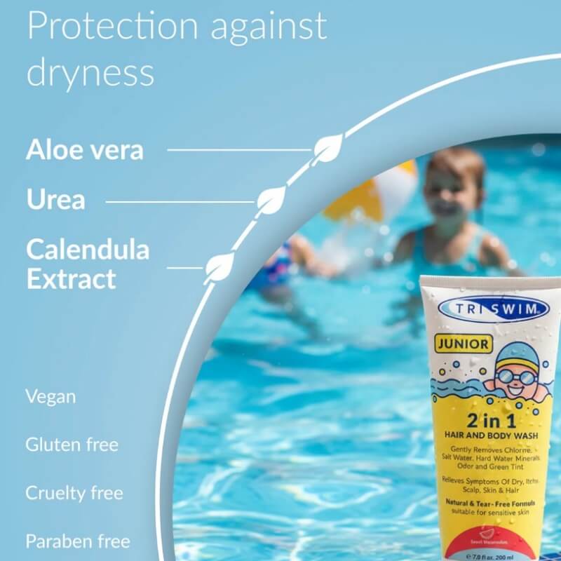 TRISWIM Chlorine Removing Hair & Body Wash For Kids Sweet Watermelon (251ml) dušas želeja & šampūns