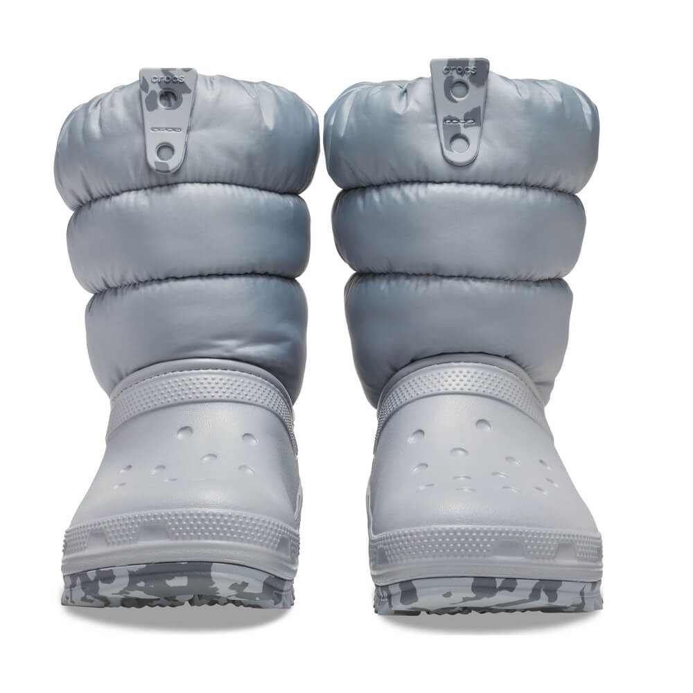 Crocs™ Classic Neo Puff Light Grey bērnu zābaki