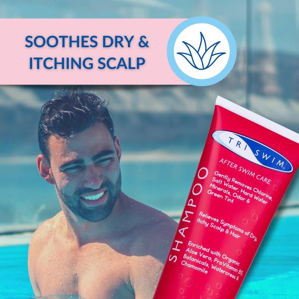 TRISWIM Chlorine Removing Hair Shampoo For Swimmers Lychee Mango (250ml) matu šampūns