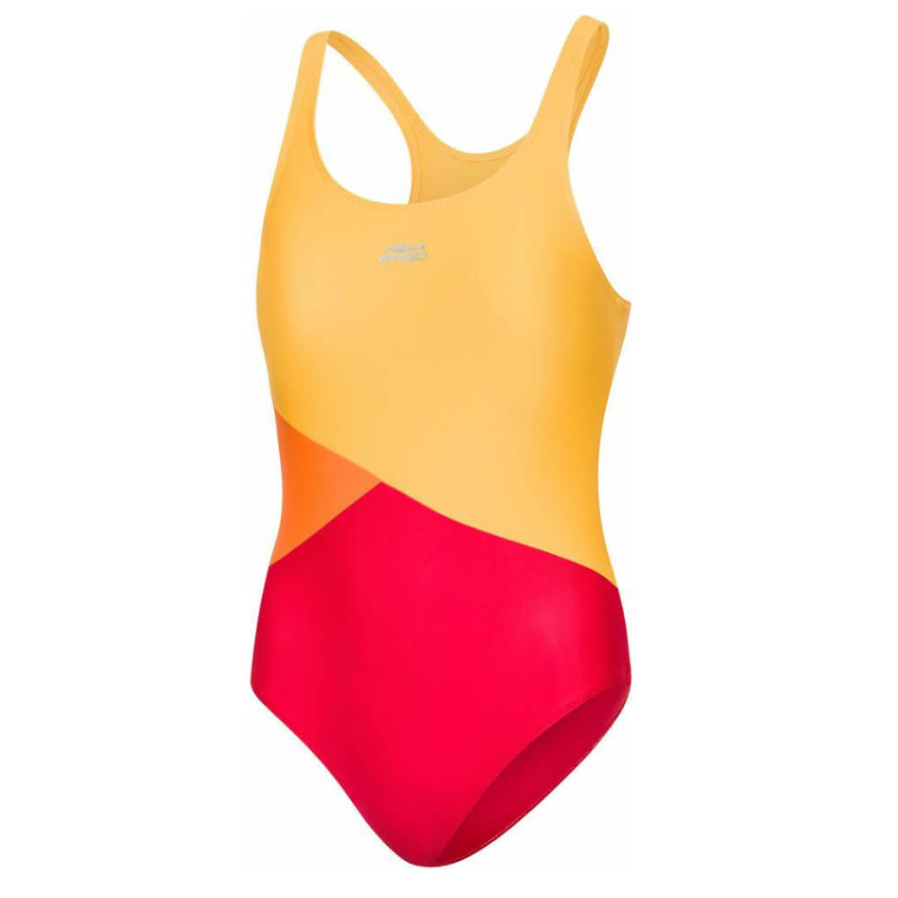 AQUA SPEED Pola Orange/Red meiteņu peldkostīms
