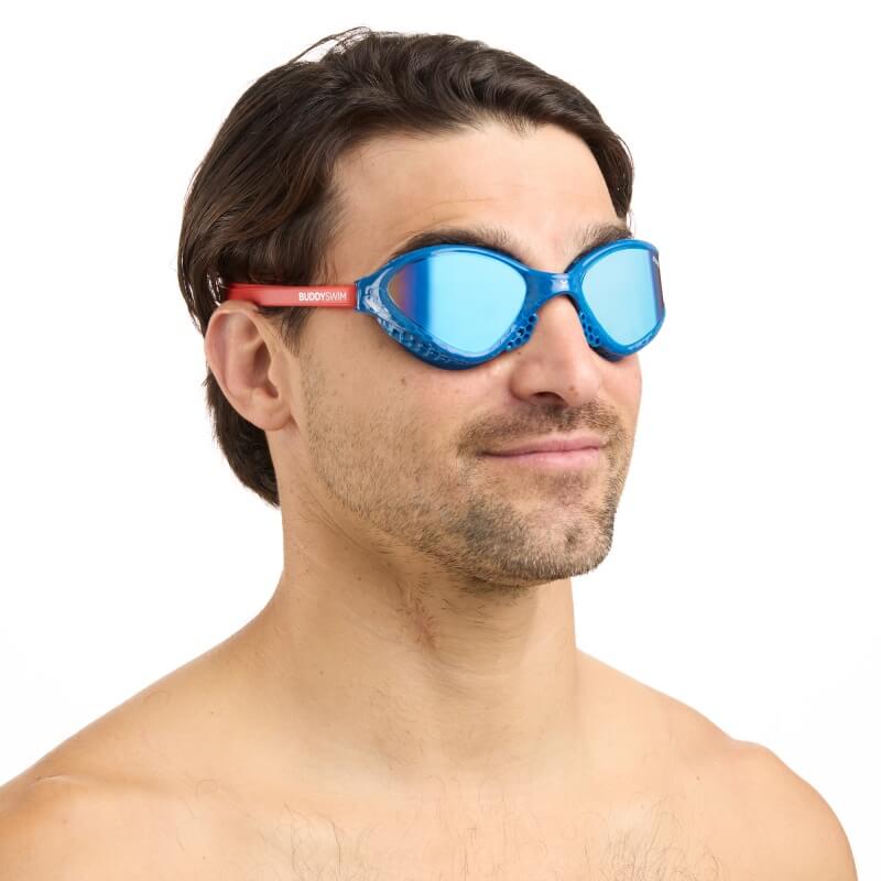 BUDDYSWIM OzeanX Mirror Navy/Red peldbrilles