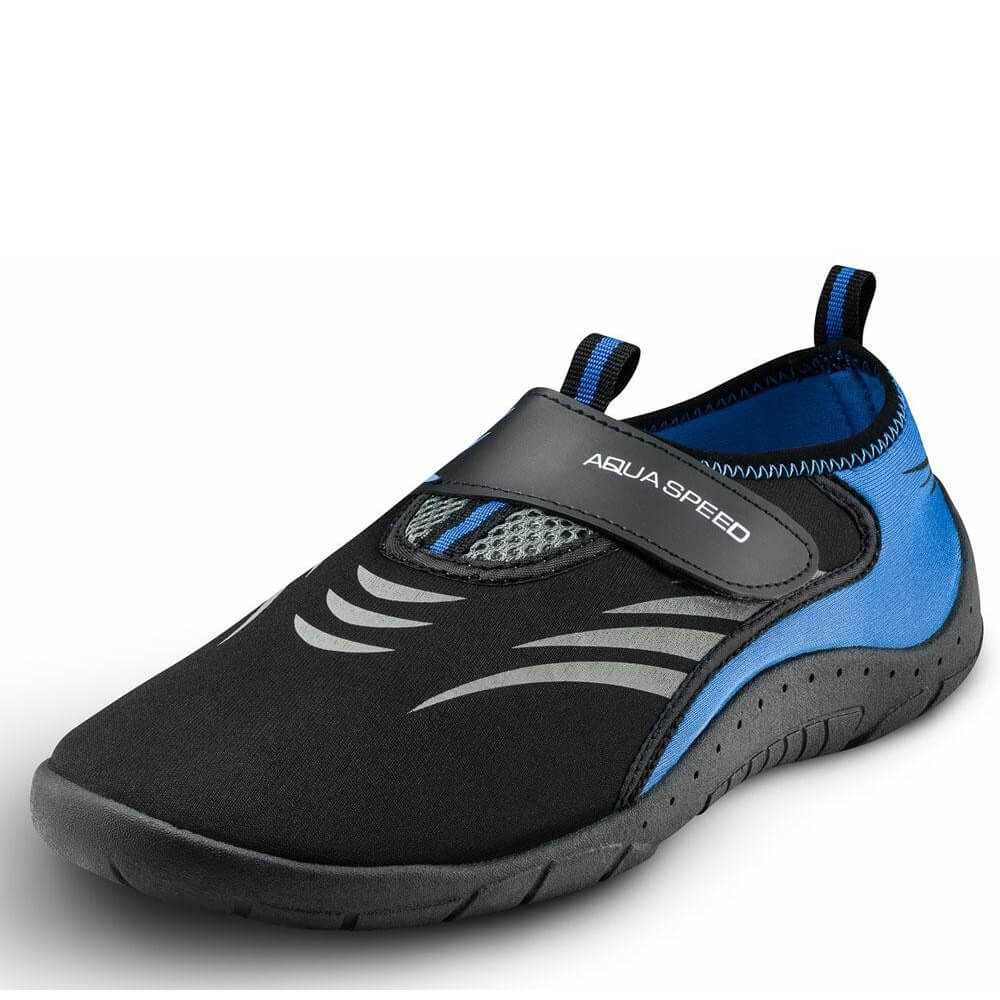 AQUA SPEED Unisex Model 27B Black/Blue ūdens apavi