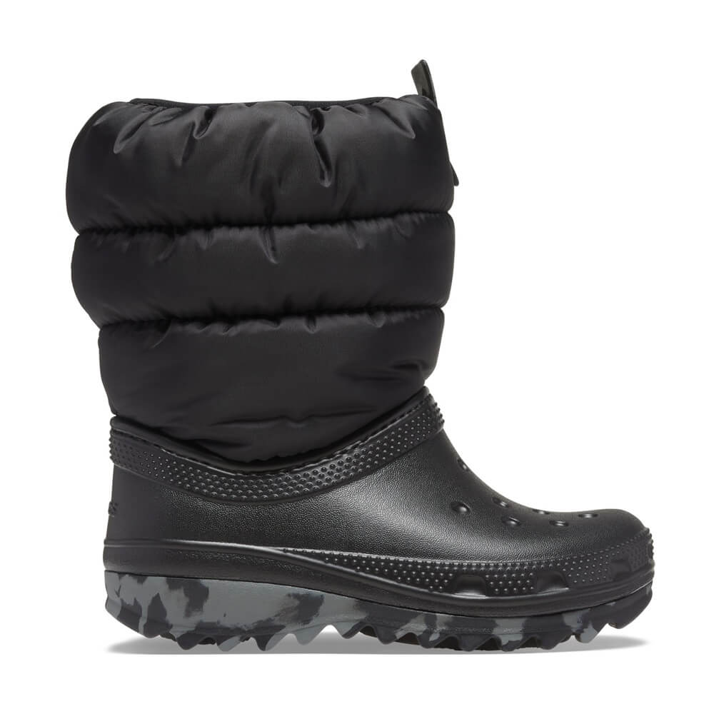 Crocs™ Classic Neo Puff Black bērnu zābaki