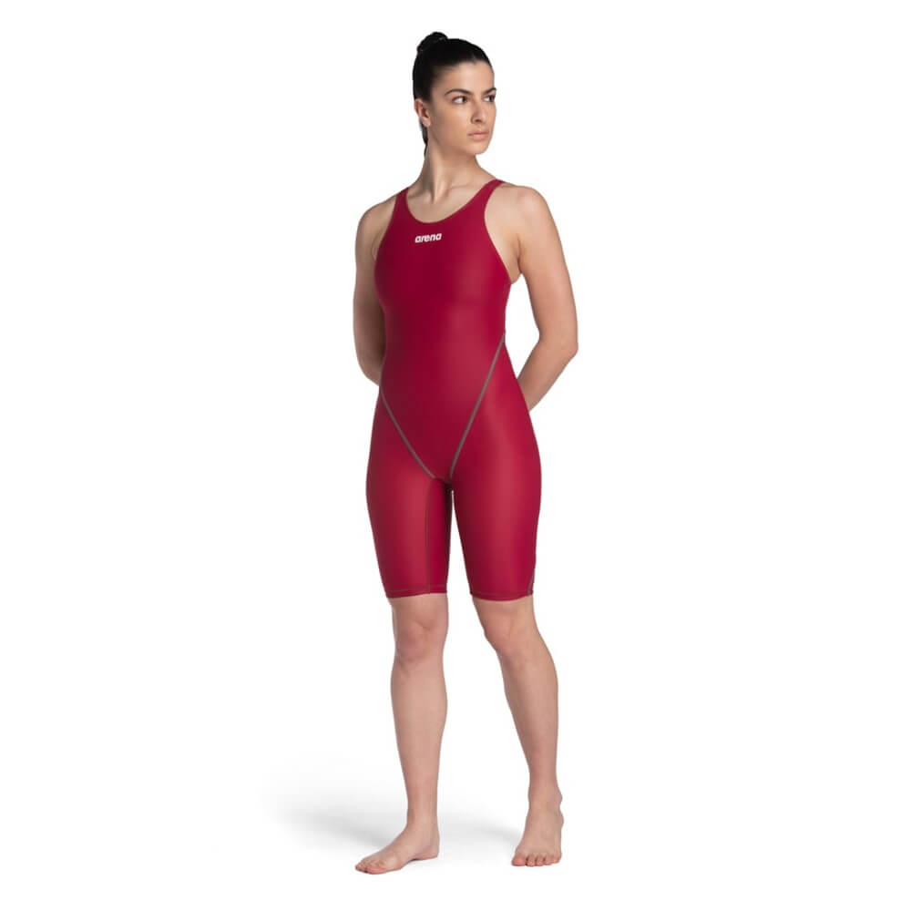 ARENA Powerskin ST Next Open Back Deep Red sieviešu sacensību peldkostīms