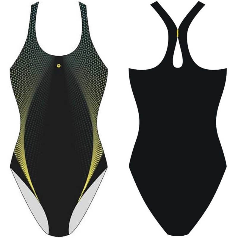 RAS Quimper Casual Back Black sieviešu peldkostīms