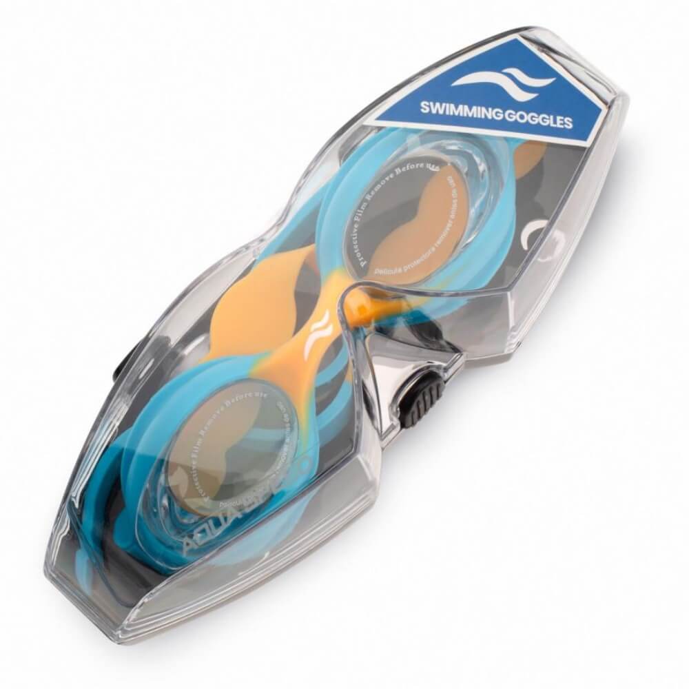 AQUA SPEED Tiki Blue/Yellow bērnu peldbrilles