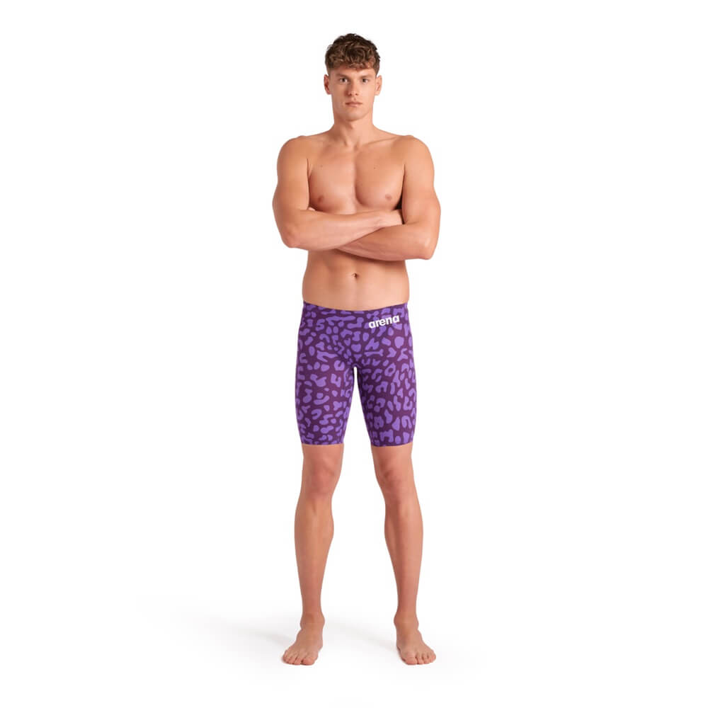 ARENA Powerskin Carbon Air² Leopard Skin Violet Limited Edition vīriešu sacensību peldbikses