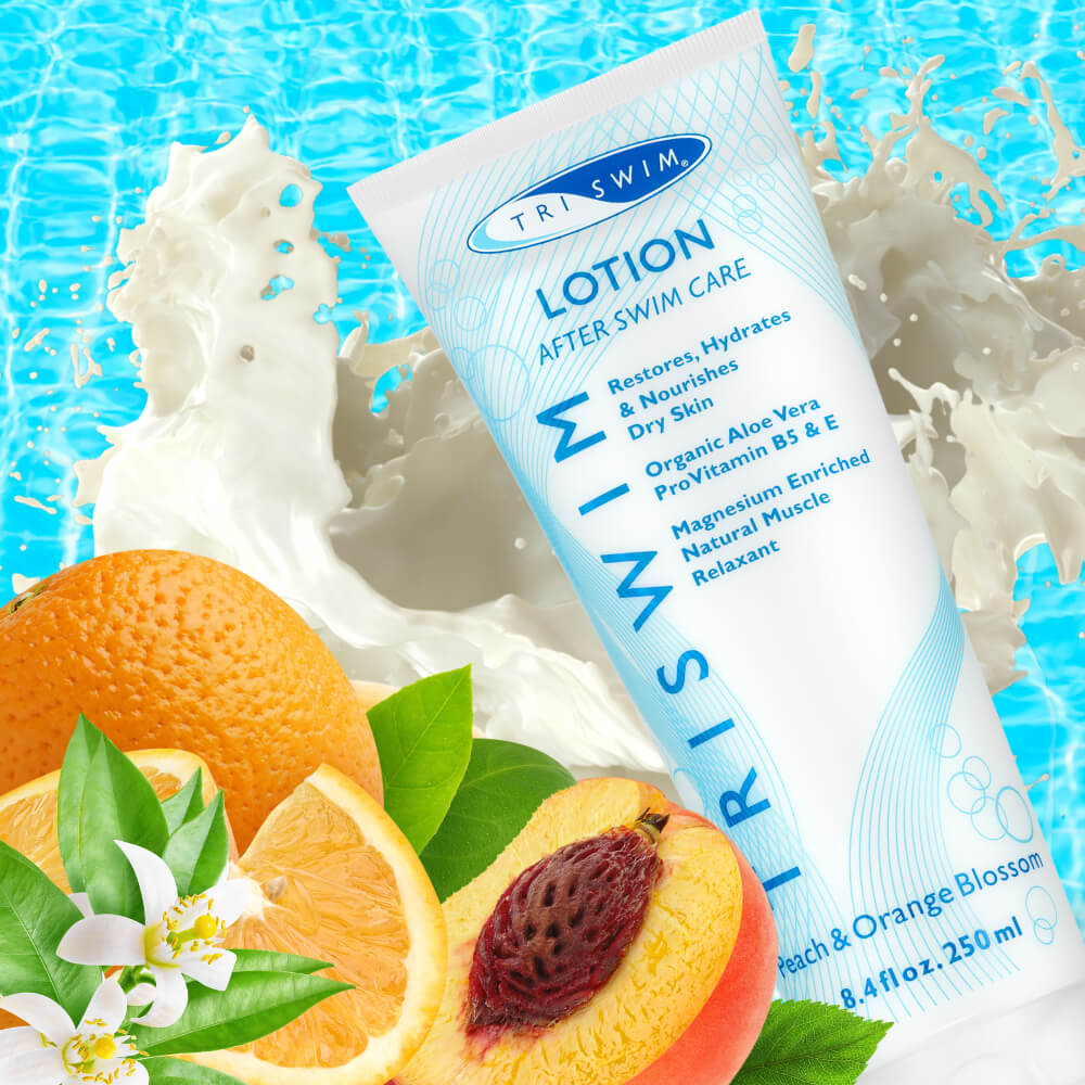 TRISWIM Moisturizing Regenerating Body Lotion For Swimmers Peach & Orange Blossom (250ml) losjons