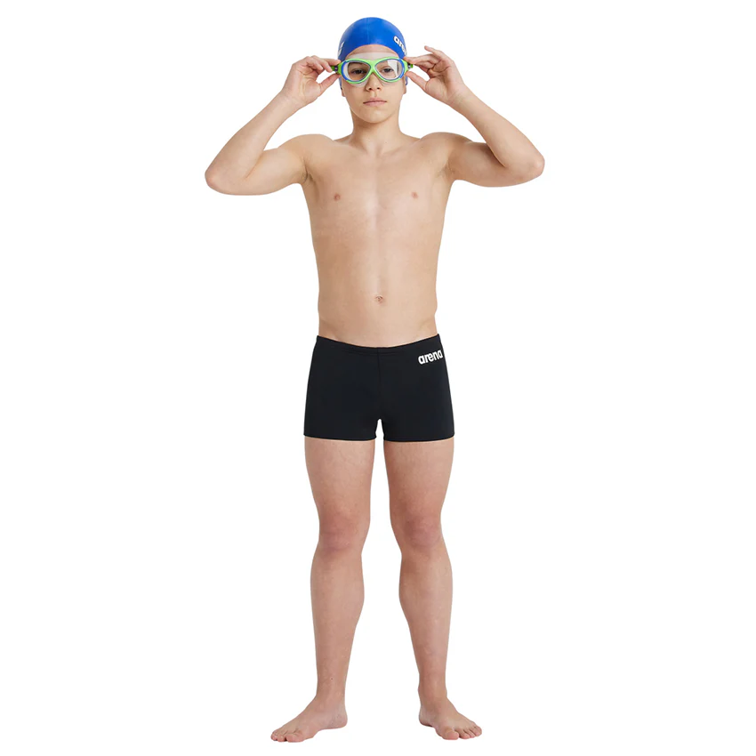 ARENA Team Swim Short Solid Black White zēnu bokseršorti
