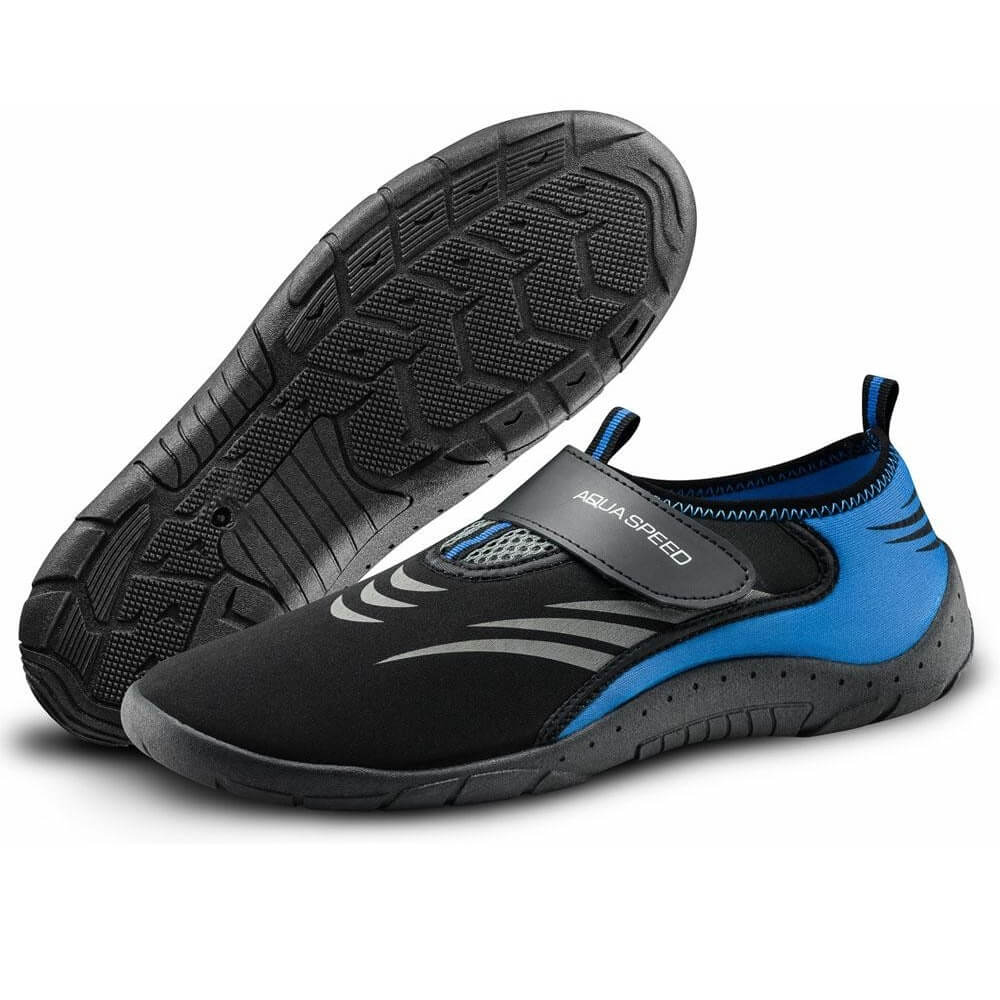 AQUA SPEED Unisex Model 27B Black/Blue ūdens apavi