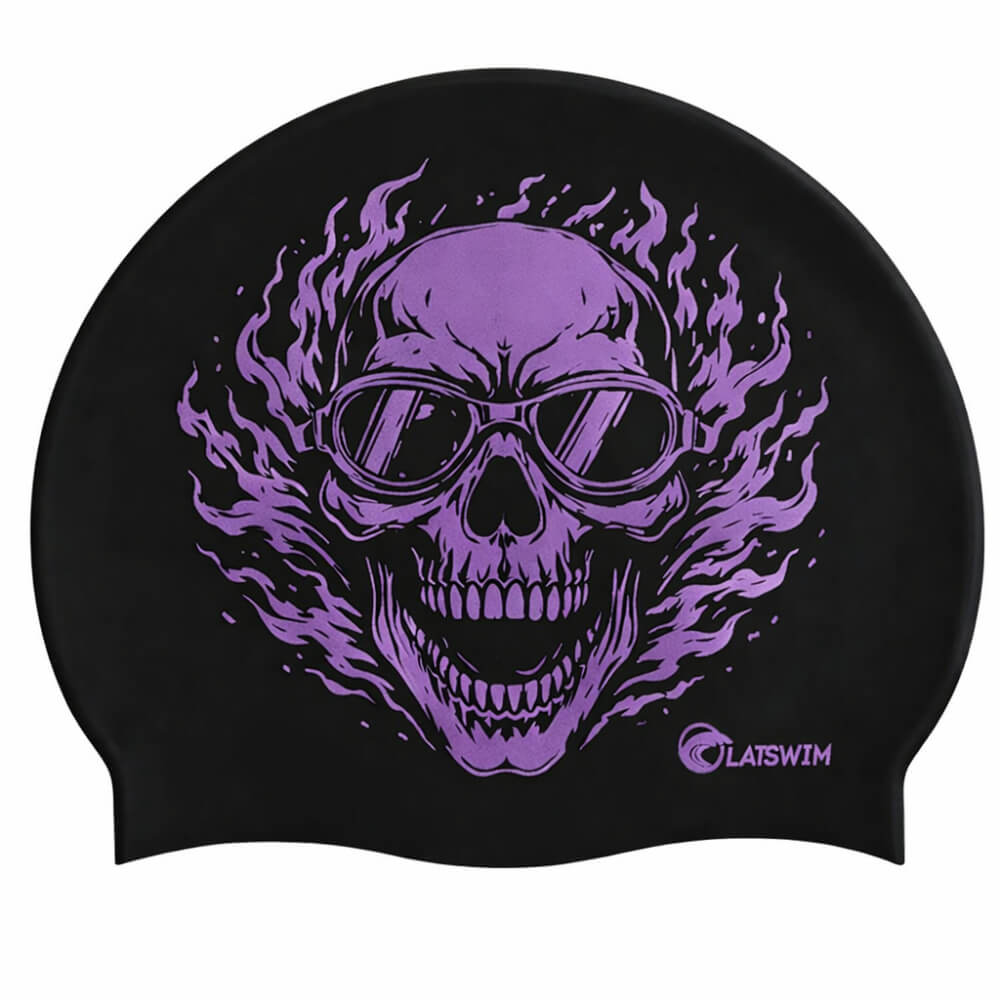 LATSWIM Skull silikona peldcepure