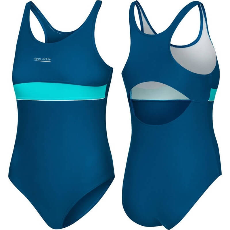 AQUA SPEED Emily Sea Blue/Turquoise meiteņu peldkostīms