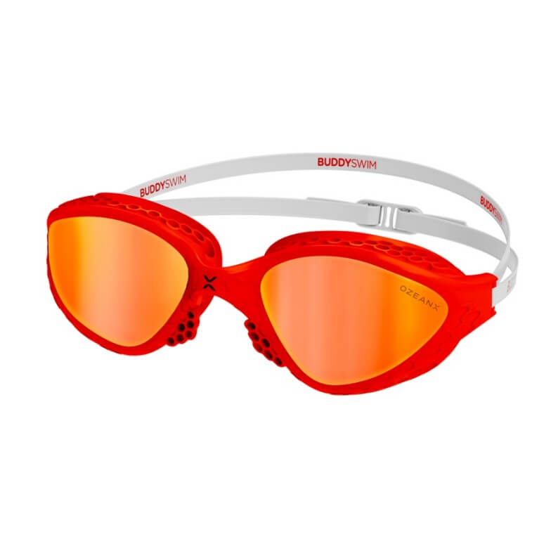 BUDDYSWIM OzeanX Mirror Red-White/Orange peldbrilles
