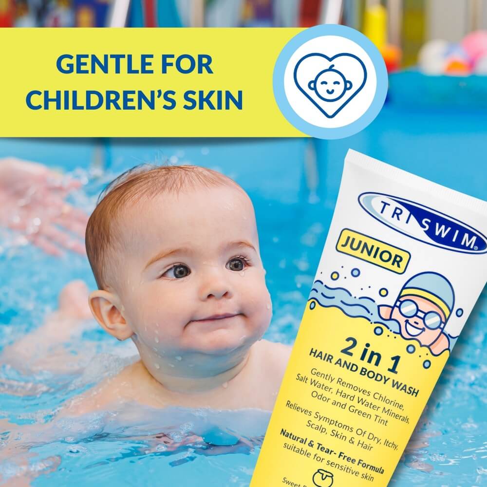 TRISWIM Chlorine Removing Hair & Body Wash For Kids Sweet Persimmon (251ml) dušas želeja & šampūns