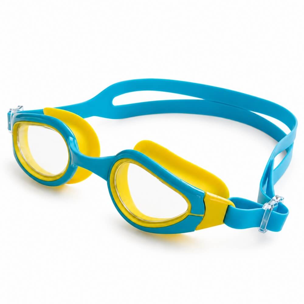 LATSWIM Sharky Blue/Yellow bērnu peldbrilles