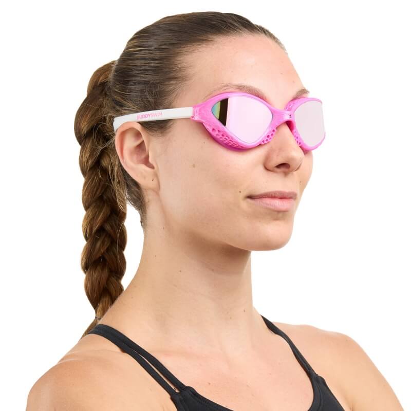 BUDDYSWIM OzeanX Mirror Pink/White/Iridium peldbrilles