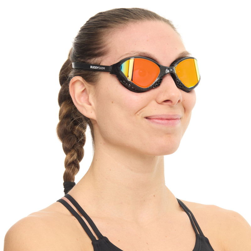 BUDDYSWIM OzeanX Mirror Black/Orange peldbrilles