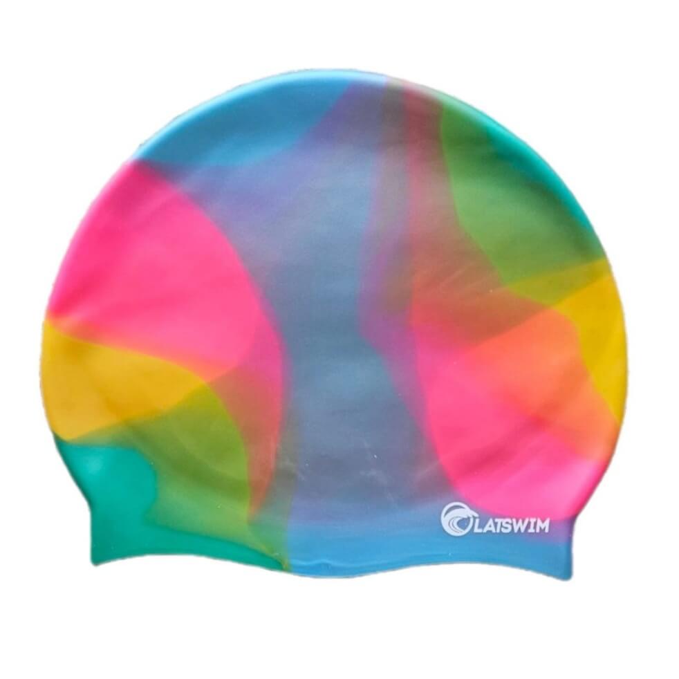LATSWIM Multicolor silikona peldcepure