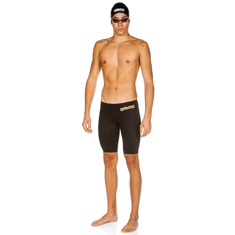 ARENA Powerskin Carbon-AIR² Jammer Black/Black/Gold vīriešu sacensību peldbikses