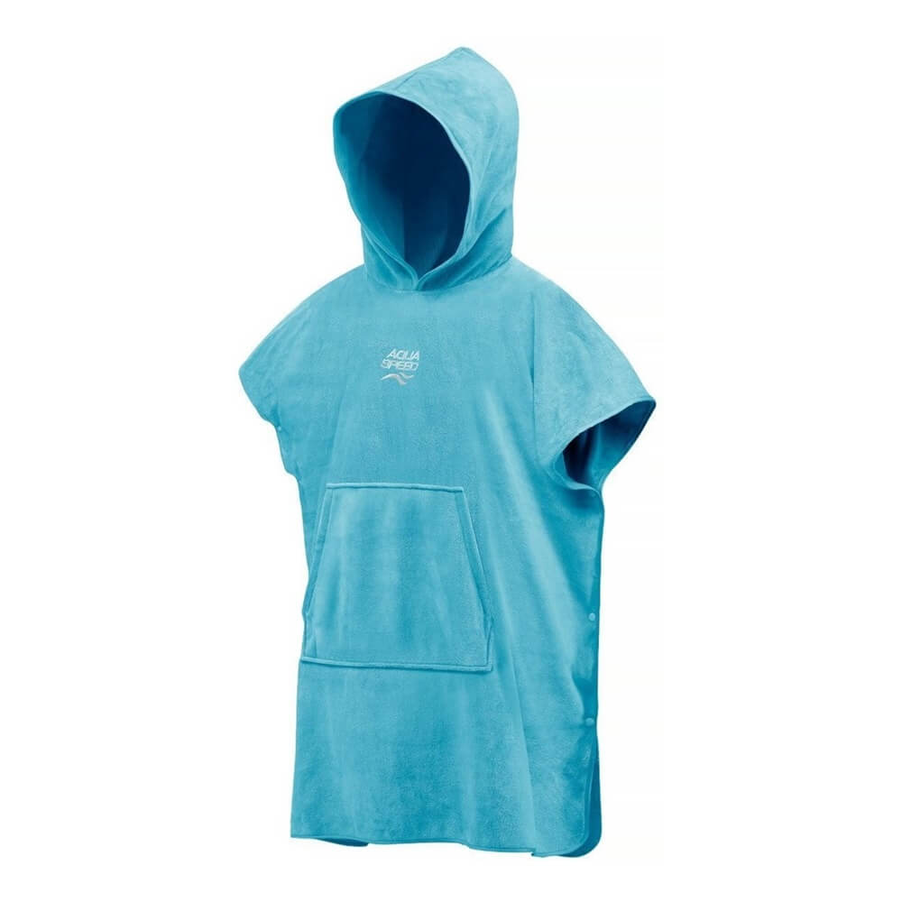 AQUA SPEED Microfibre Light Blue pončo dvielis