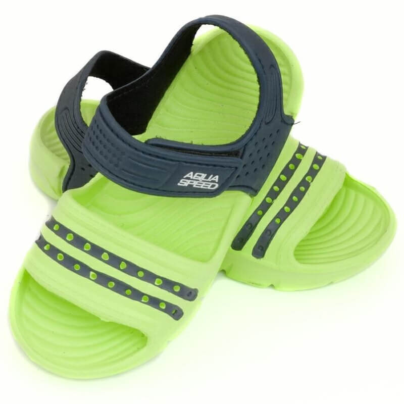 AQUA SPEED Noli Green/Navy bērnu baseina čības