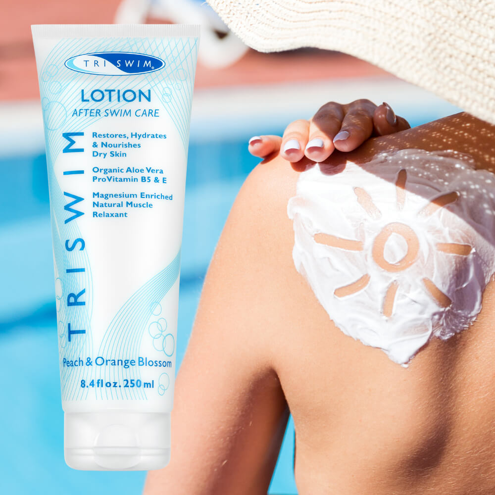 TRISWIM Moisturizing Regenerating Body Lotion For Swimmers Peach & Orange Blossom (250ml) losjons