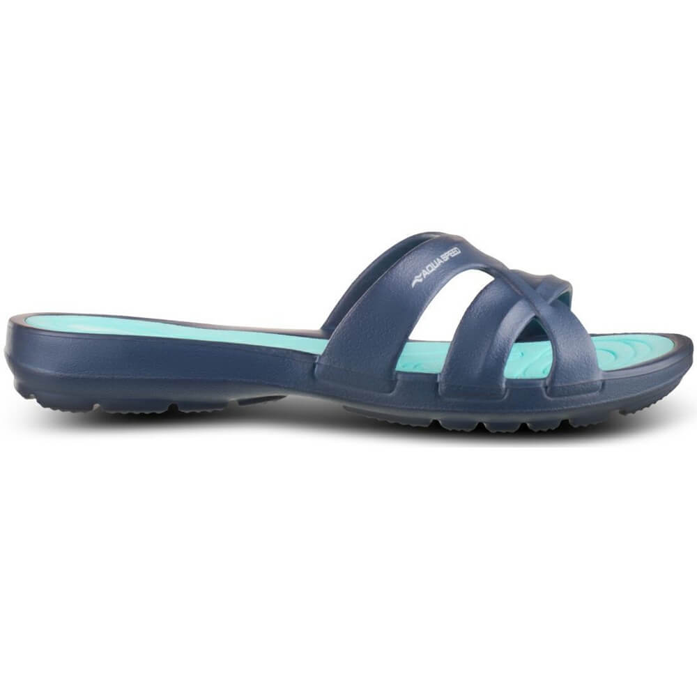 AQUA SPEED Panama Navy/Turquoise sieviešu baseina čības