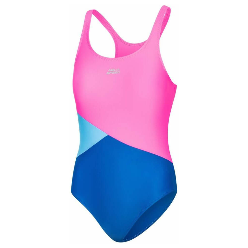 AQUA SPEED Pola Pink/Blue/Light Turquoise meiteņu peldkostīms