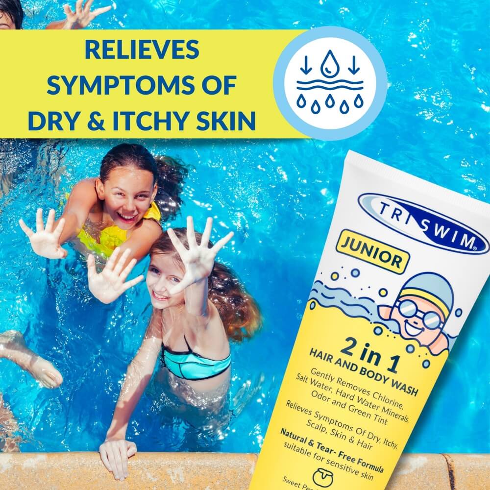TRISWIM Chlorine Removing Hair & Body Wash For Kids Sweet Persimmon (251ml) dušas želeja & šampūns