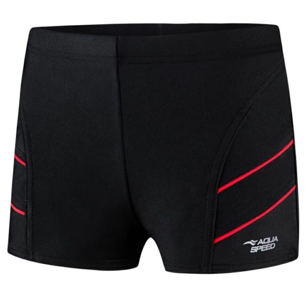 AQUA SPEED Andy Black/Red zēnu peldbikses