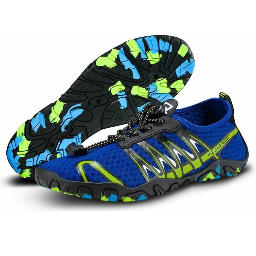 AQUA SPEED Gekko Blue/Fluo Yellow ūdens apavi