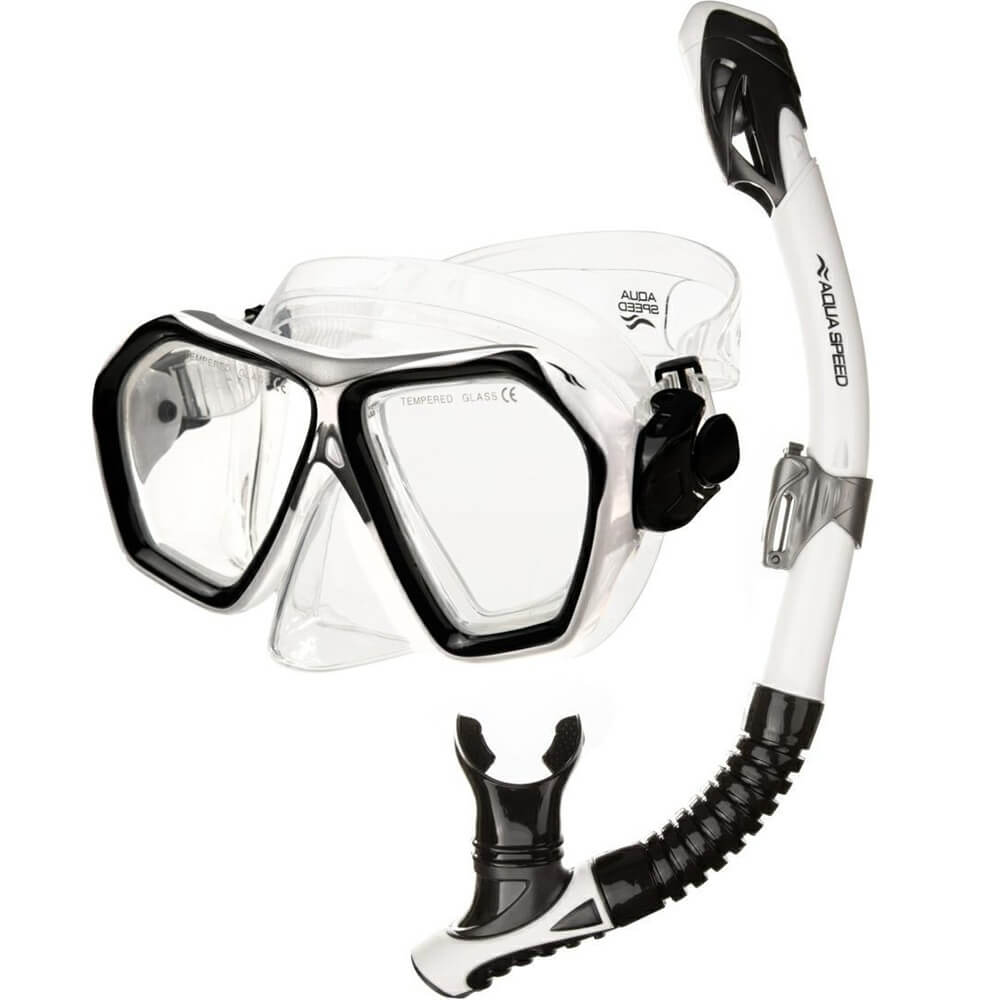 AQUA SPEED Blaze + Borneo snorkelēšanas komplekts + Tīkla maiss