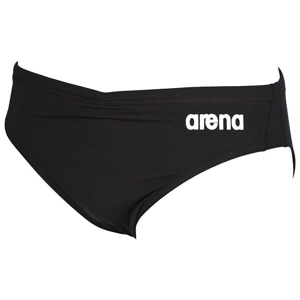 ARENA Solid Brief Black/White vīriešu peldbikses