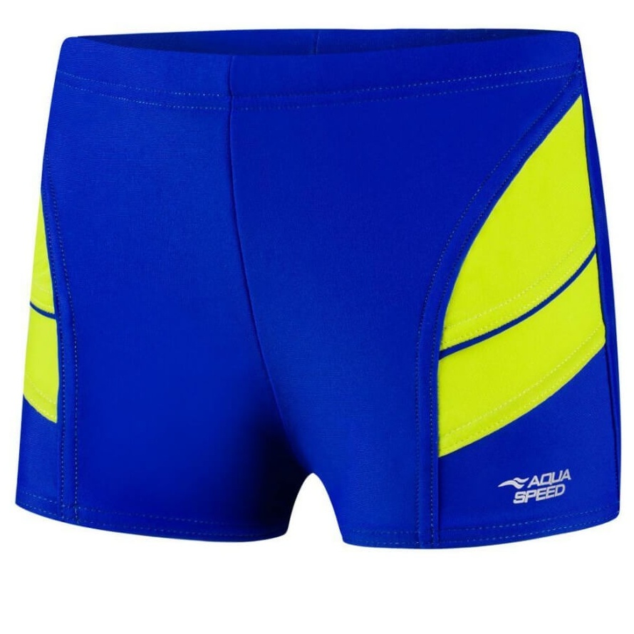 AQUA SPEED Andy Blue/Lime zēnu peldbikses